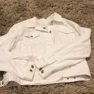 Lauren white jeans jacket ladies